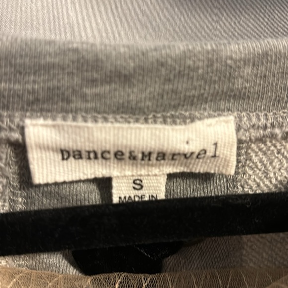 Dance & Marvel Sweatshirt Lace Top Size Small - Picture 4 of 6